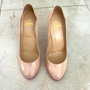 Louboutin Heels Blush Patent Leather Size 39.5